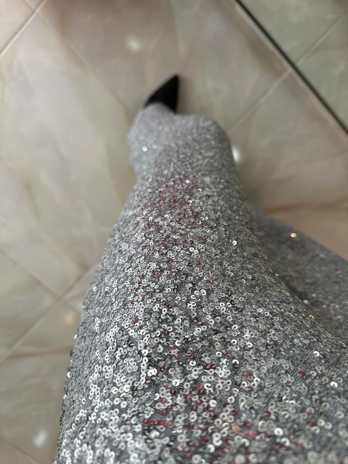 Gümüş Pullu Pantolon